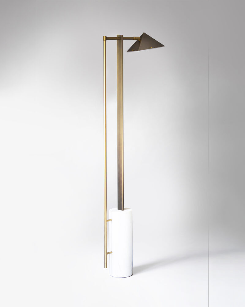 Square in Cirlce_Marble and Wedge Floor Lamp_Lighting_Studio Fenice_