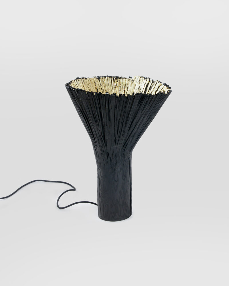 Johannes Hemann_Pressed Wood Black Table Lamp_Lighting_Studio Fenice (4.)